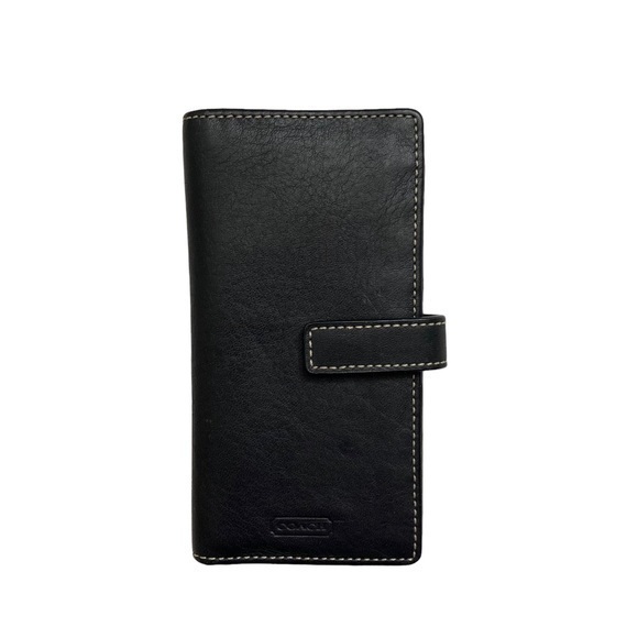 Coach vintage slim black glovetan leather wallet - Picture 1 of 8